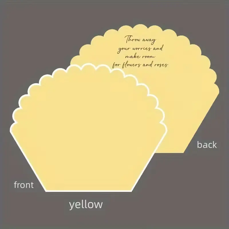 [FS0002] Flower Bouquet Wrapping Paper, Yellow - Floral Irregular Petal Design - Premium Korean Style - 10 per Pack