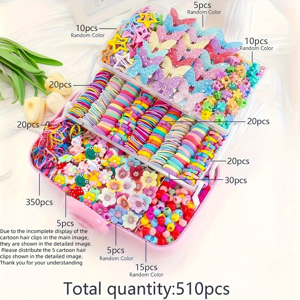 [HAS-MS-510] Hair Accessories Set - Multicolor - 510 pcs