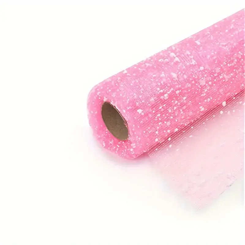 Flower Bouquet Wrapping Paper - Handmade Silk Ribbon (15x350cm) Roll - Rose Red