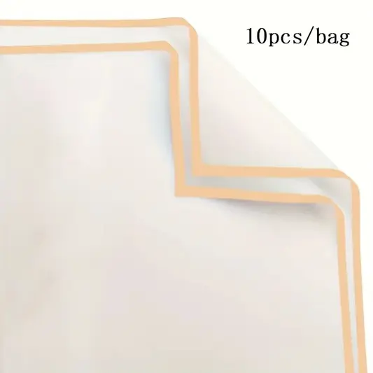 Flower Bouquet Wrapping Paper with Golden Edges- White