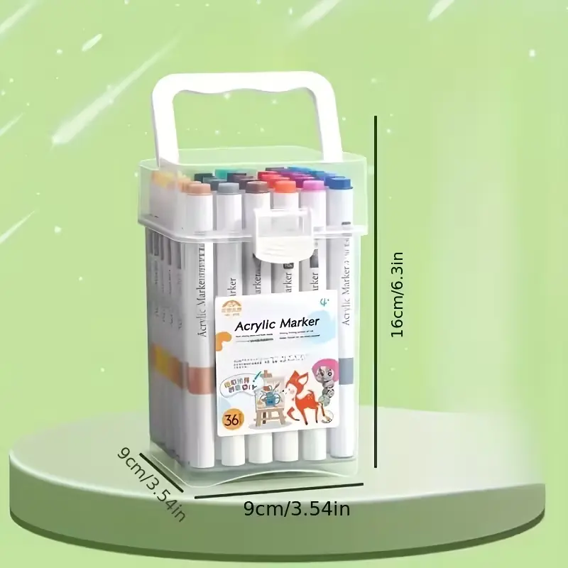 Acrylic Marker Set - 36 Colors