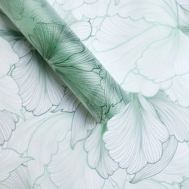 Flower Bouquet Wrapping Paper - Green - Vibrant Nosa Floral Transparent Paper