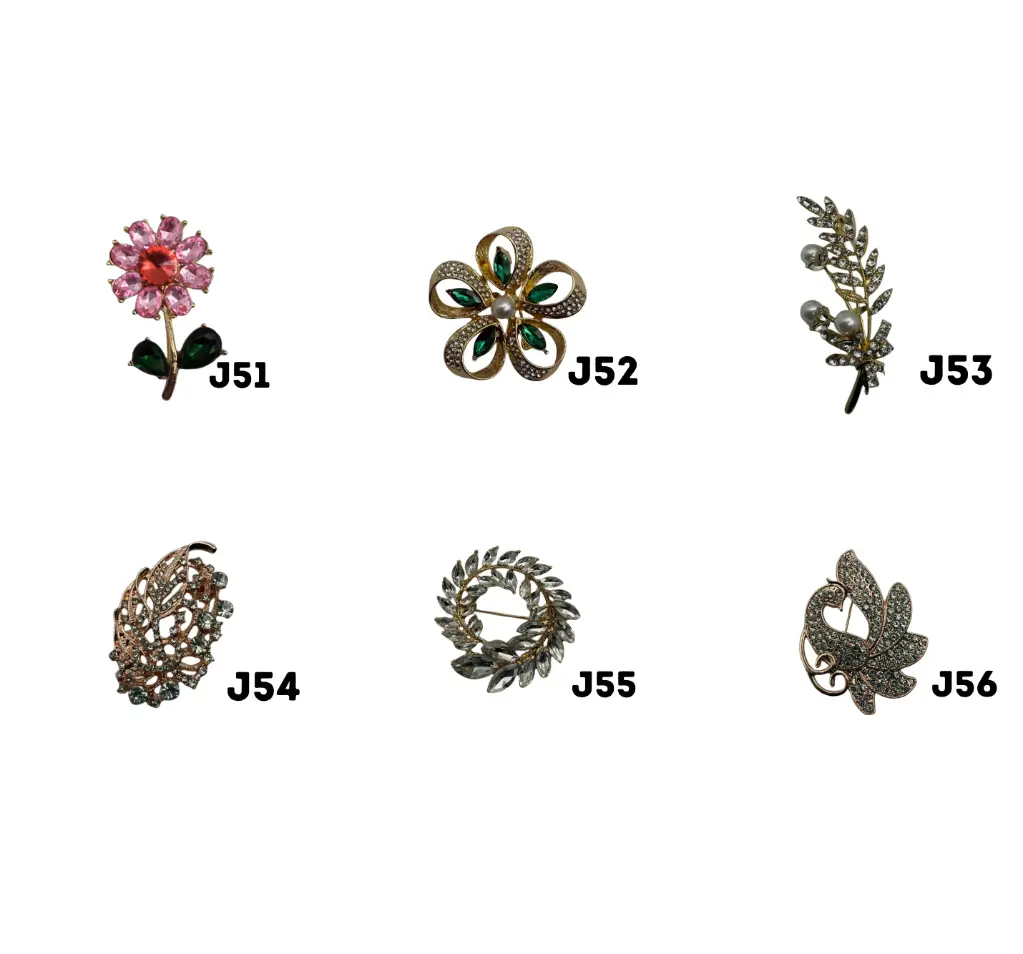 Woman's Brooch - Rhinestones & Artificial Pearls