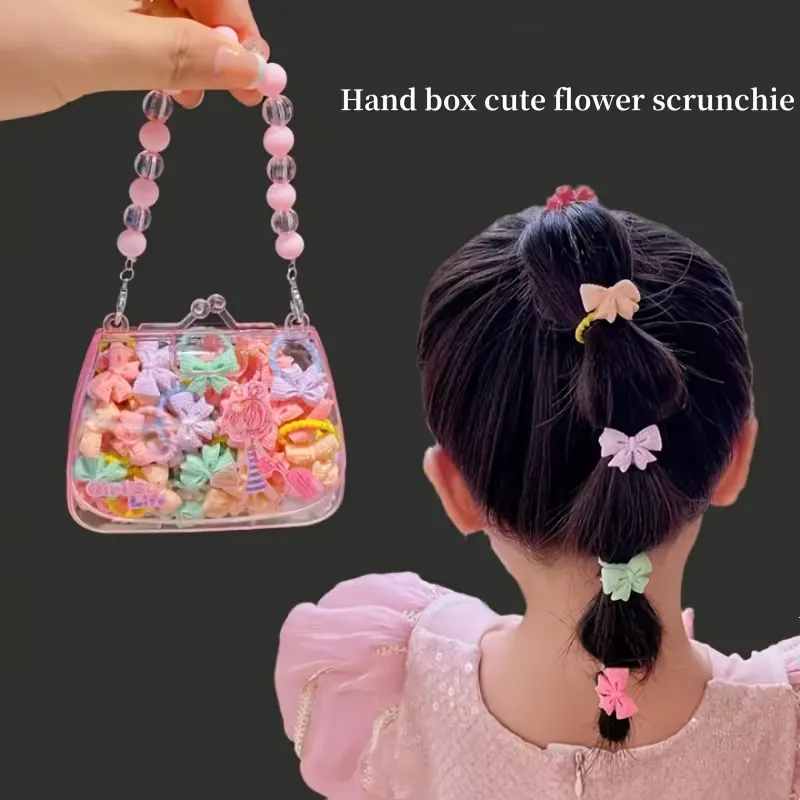 25pcs Girls' Hair Band Set - Cartoon Flower & Bow