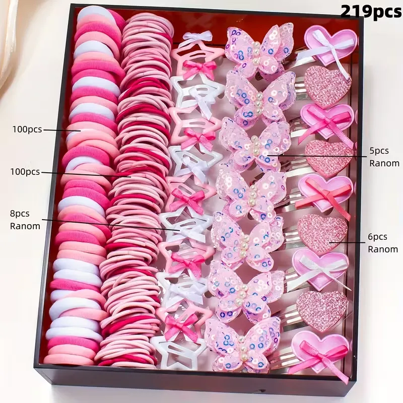 Hair Accessories Set - Polychrome - 219pcs