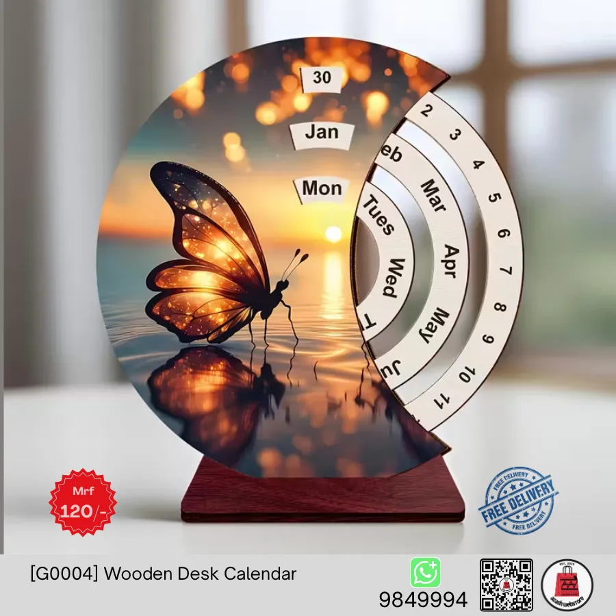 Wooden Desk Calendar