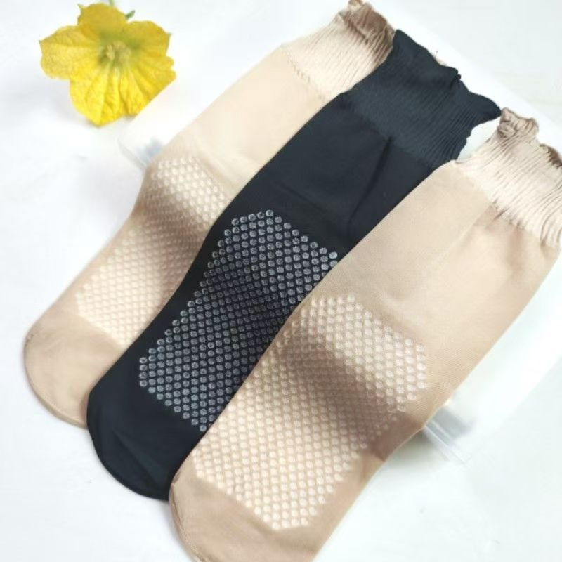 [WS-NS/SA-MXCS-10] Women's Socks - Non-Slip with Sweat-Absorbing, Black Color Socks with 10 pairs