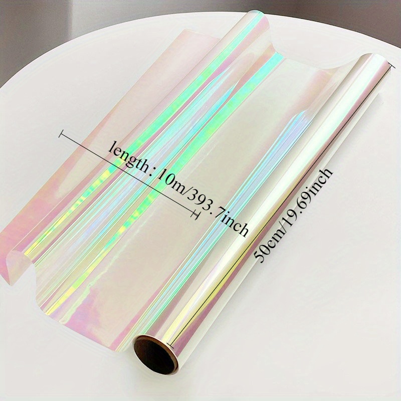 [FBWP-TRG-GW/FW-30M] Flower Bouquet Wrapping Paper, Transparent Rainbow Glass, Gift Wrapping and Flower Wrapping - 30F x 1 Roll